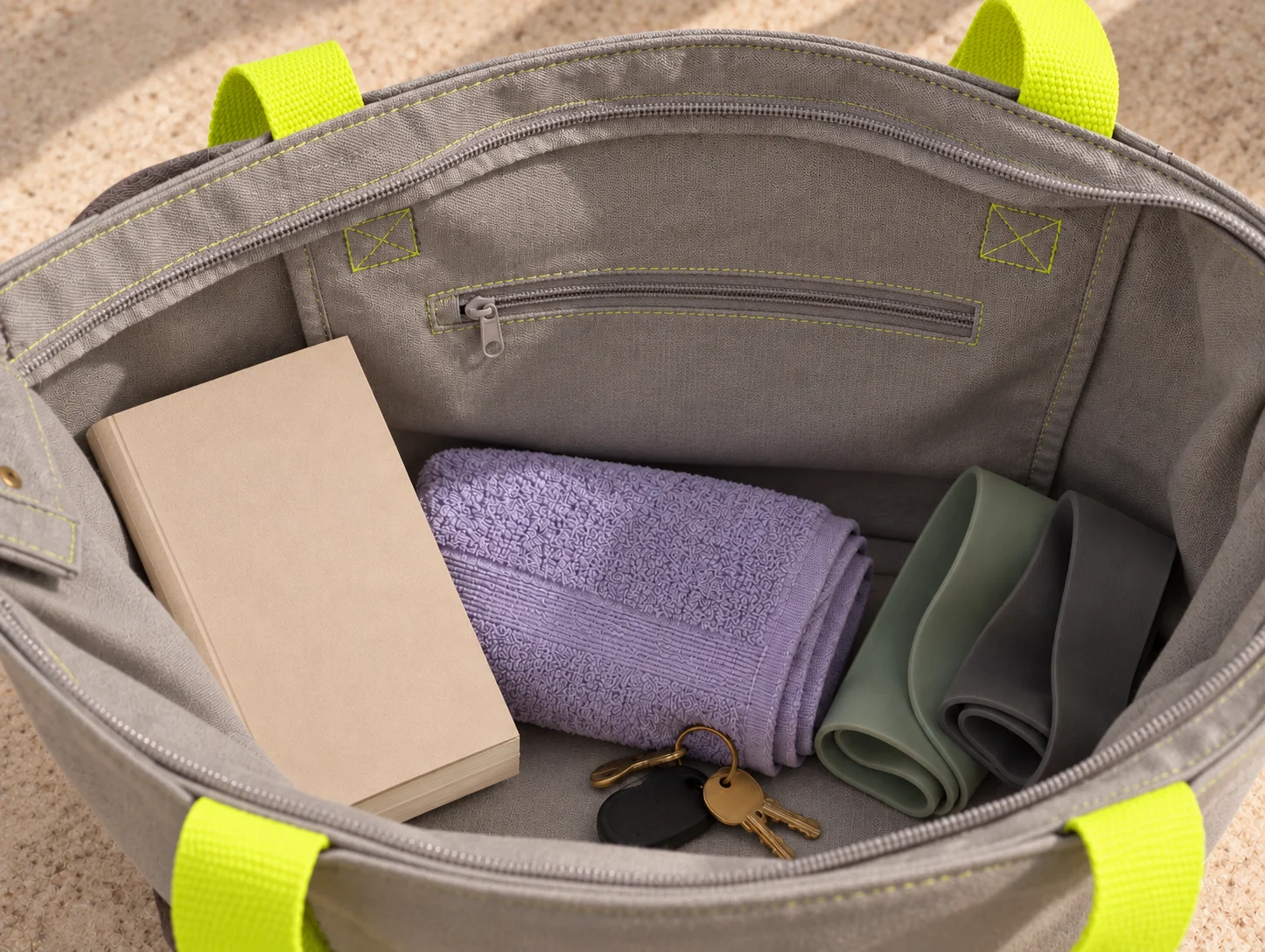 EMOTIVE Flow Bag - Grey + Neon Lime