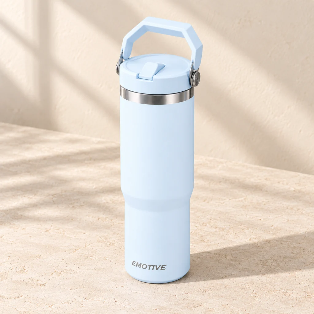 30oz Stainless Steel Water Bottle — Baby Blue
