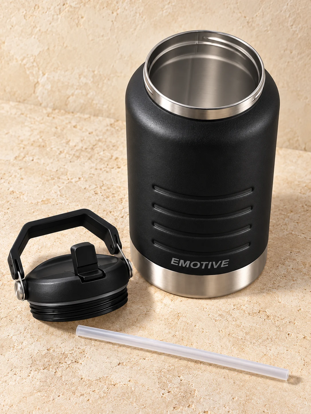 50oz Stainless Steel Water Bottle — Black