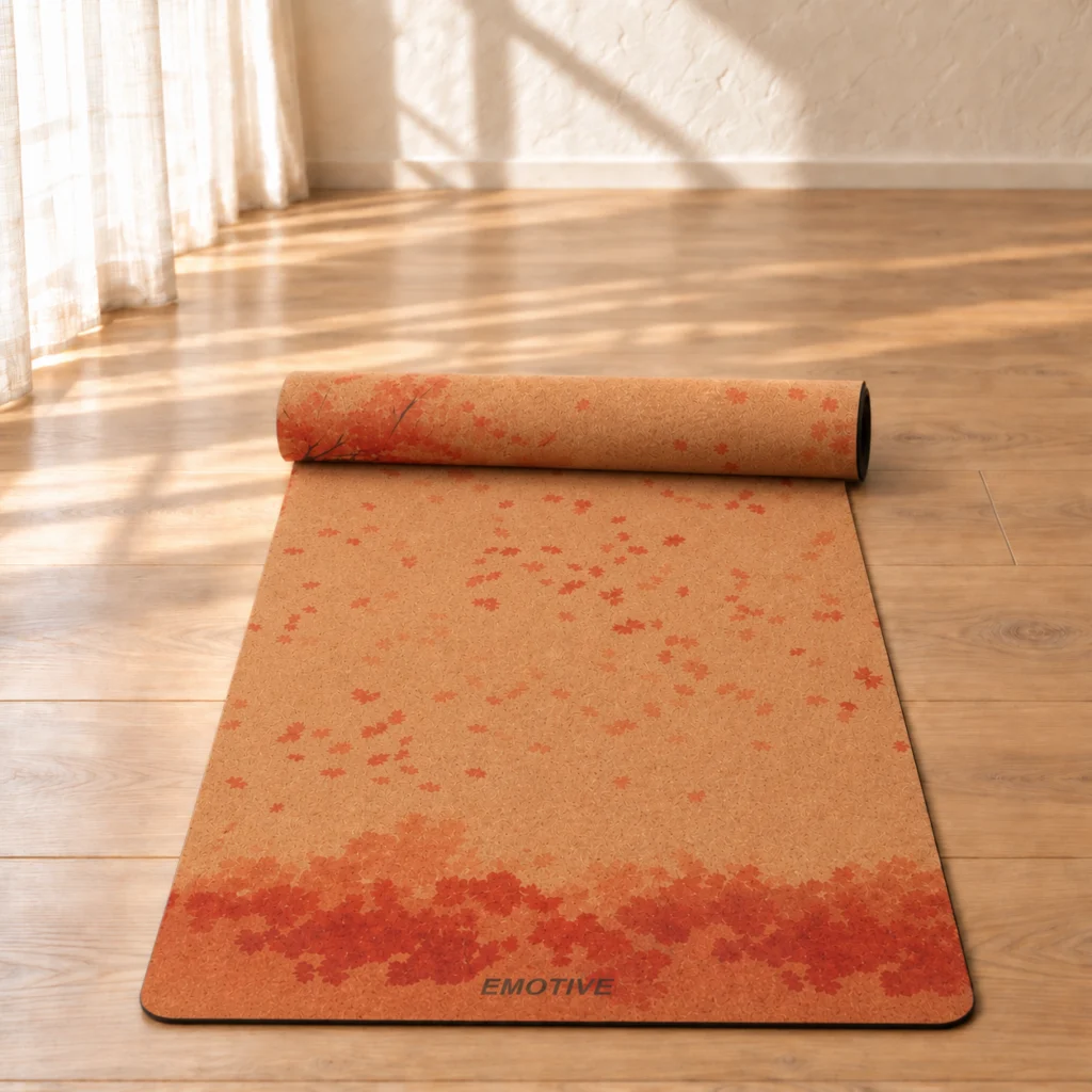 Maple Leaf Natural Cork Yoga Mat