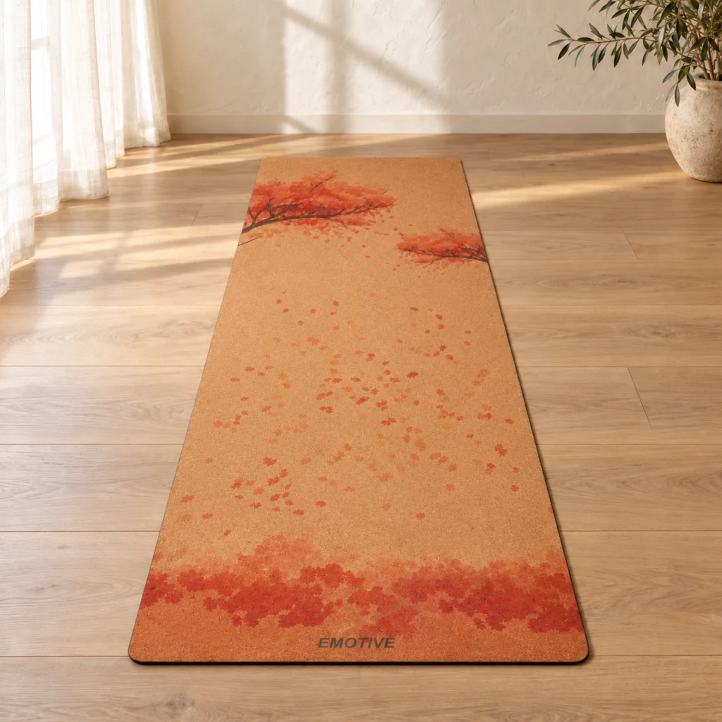 Maple Leaf Natural Cork Yoga Mat