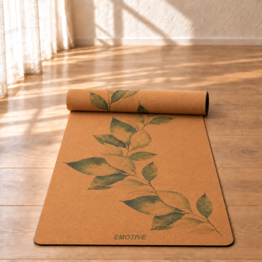 Botanical Leaf Natural Cork Yoga Mat